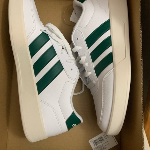 NEW Adidas Breaknet 3.0 Men's Trainers Shoes Sneaker White/Green JR3549 Size 9 - Picture 4 of 11